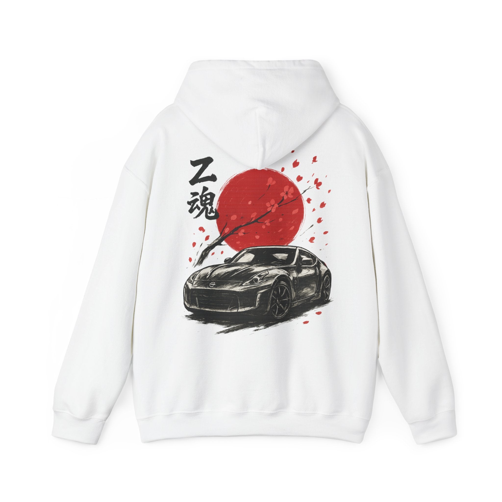 Japanese Cherry Blossom Hoodie with Car Design – SetiZGang