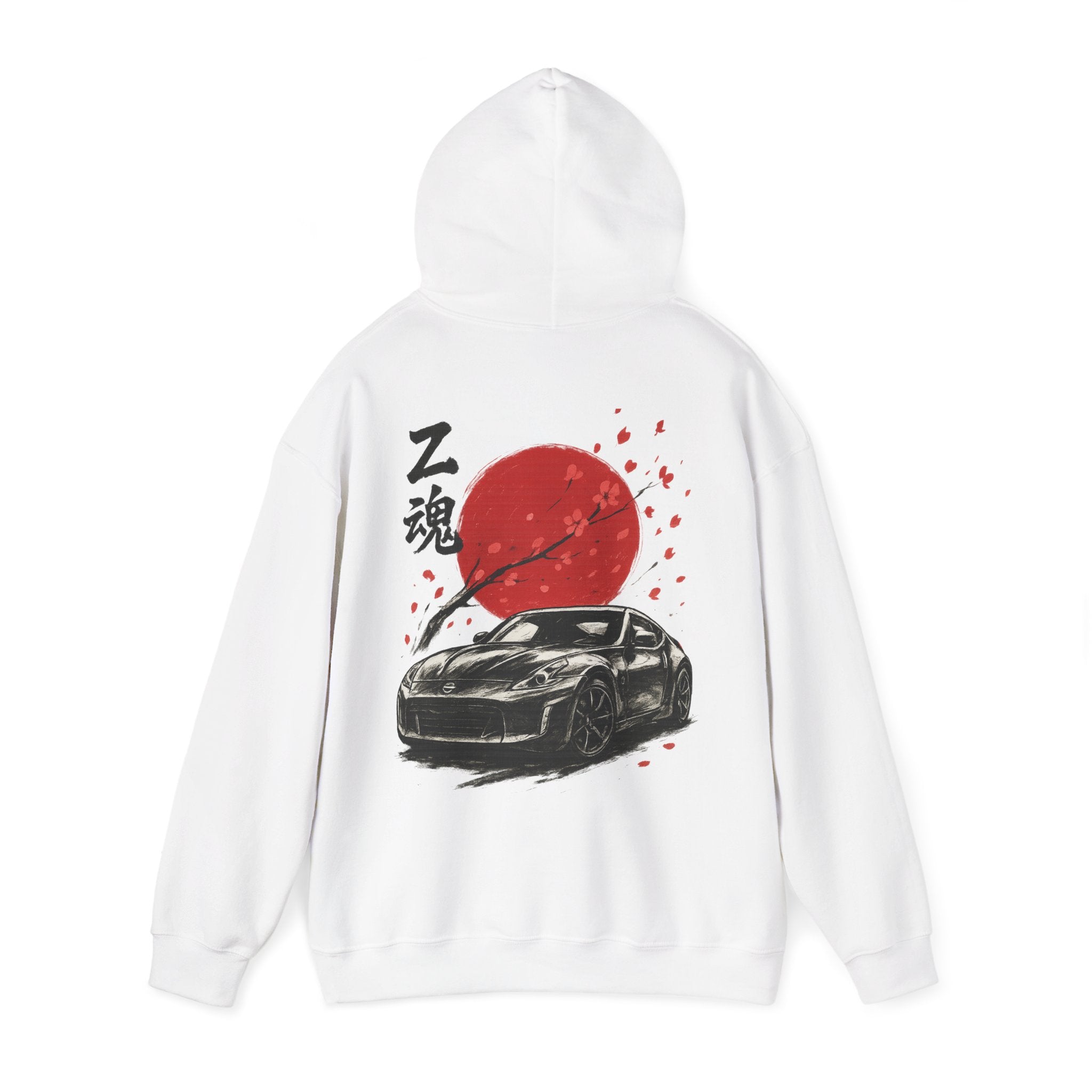 Japanese Cherry Blossom Hoodie with Car Design