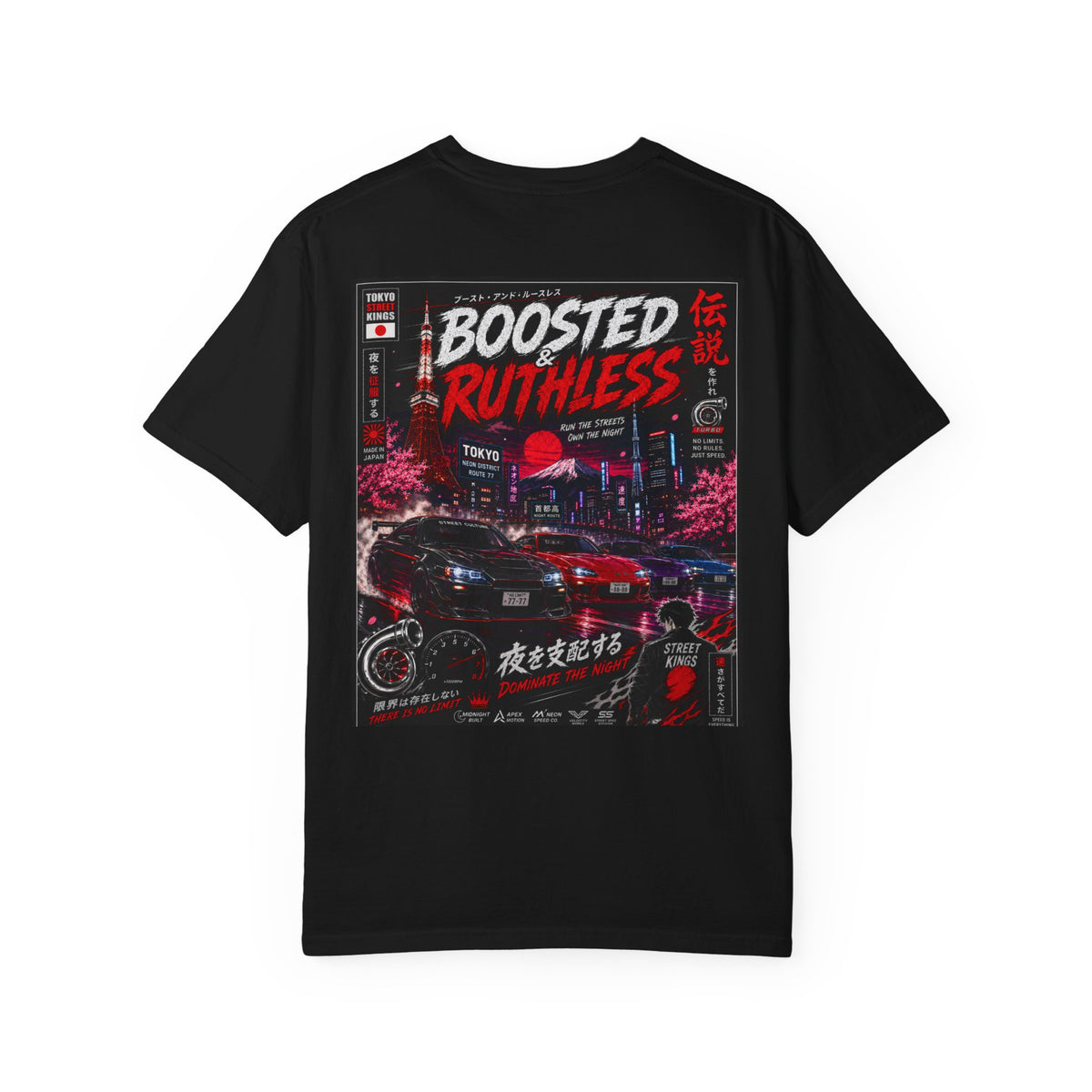 Boosted Ruthless T-Shirt — JDM Night Racing Car Graphic Tee
