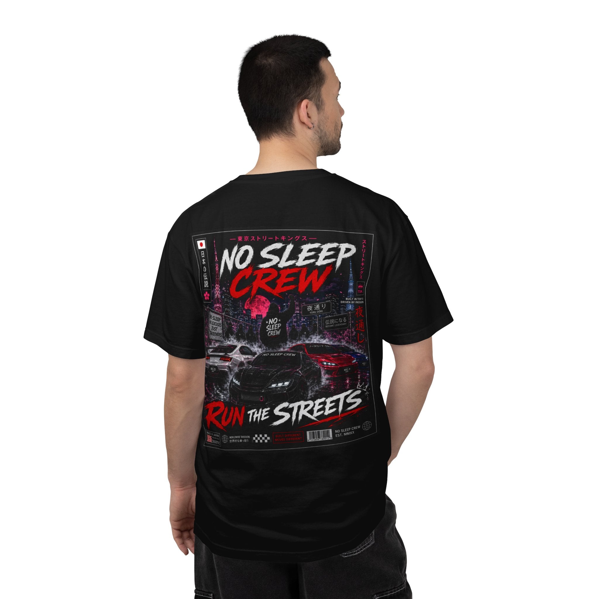 No Sleep Crew "Run the Streets" Graphic T-Shirt | Urban Night Drive Streetwear Tee | SetiZGang