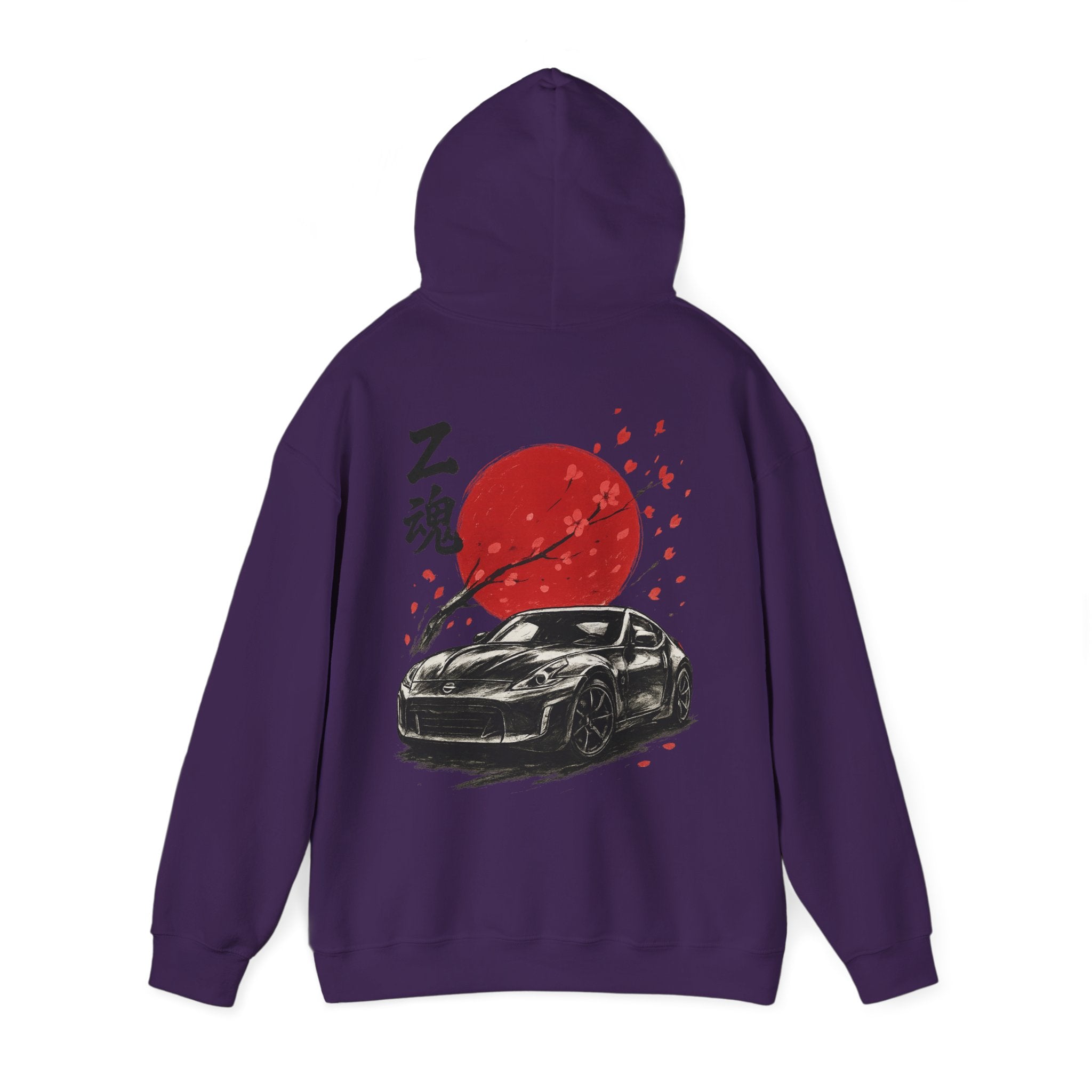Japanese Cherry Blossom Hoodie with Car Design