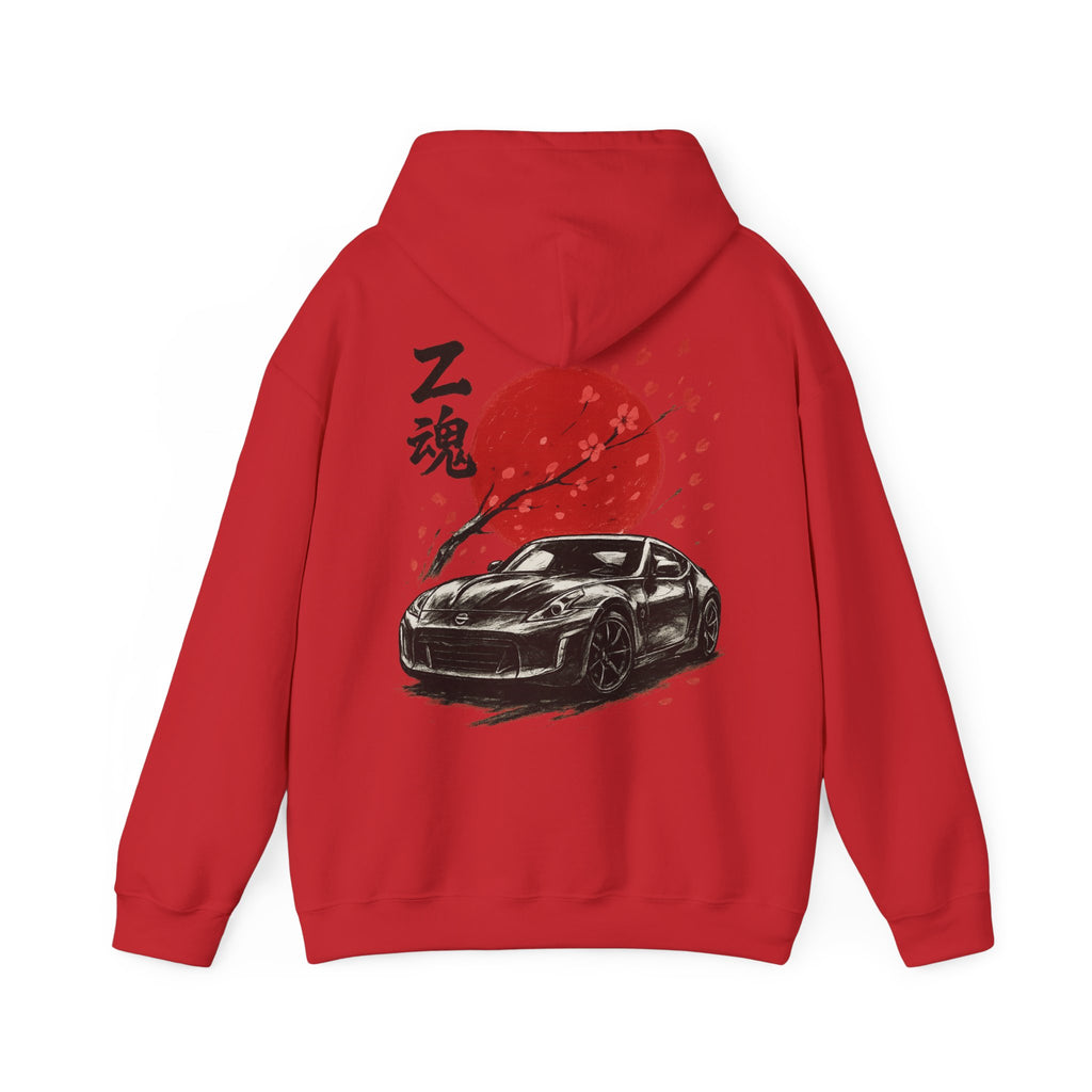 Japanese Cherry Blossom Hoodie with Car Design