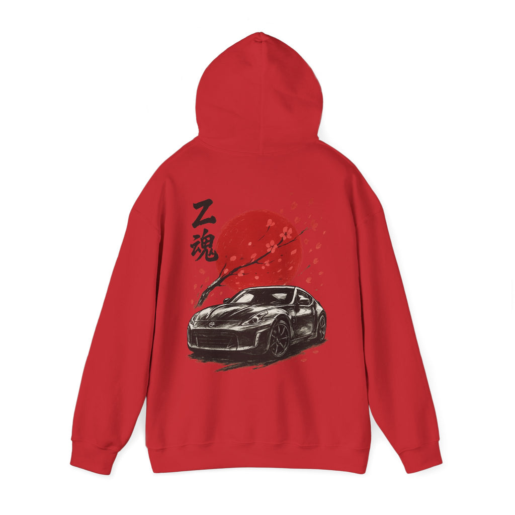 Japanese Cherry Blossom Hoodie with Car Design