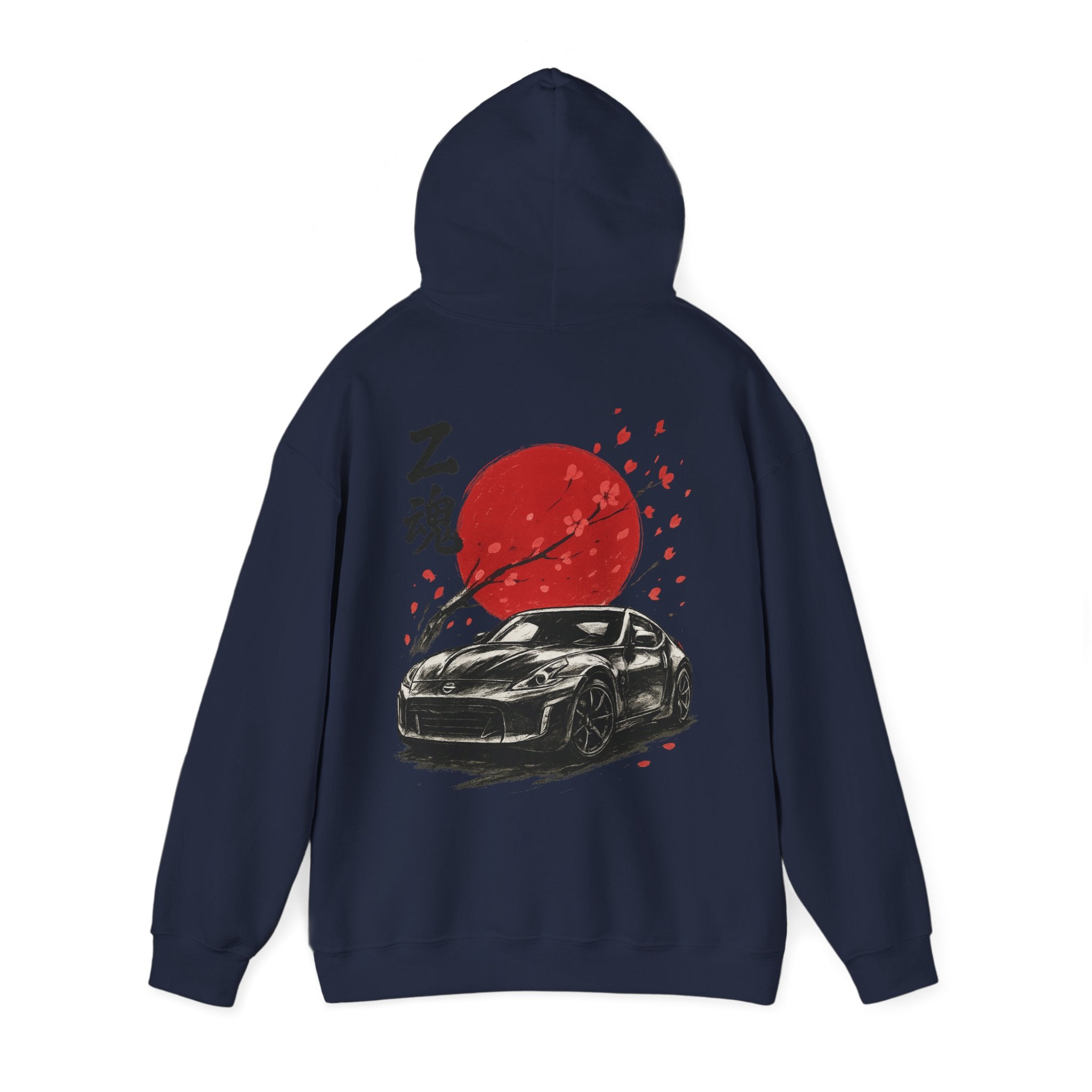 Japanese Cherry Blossom Hoodie with Car Design