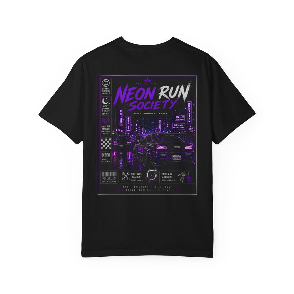 Neon Run Society T-Shirt | Retro Cyberpunk Racing Tee | SetiZGang