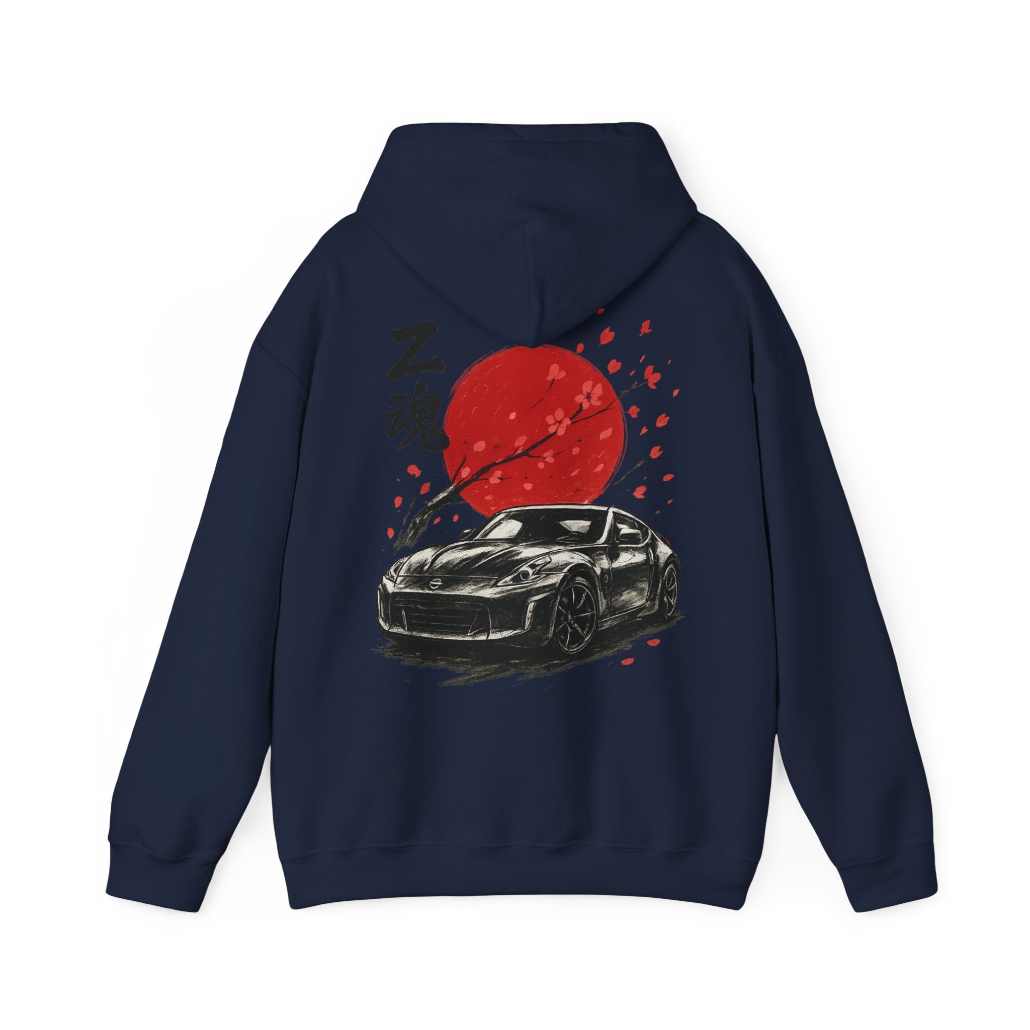 Japanese Cherry Blossom Hoodie with Car Design