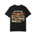 Slide Society Drift Car T-Shirt – Japanese Sunset Mountain Racing Graphic Tee | JDM Streetwear Shirt