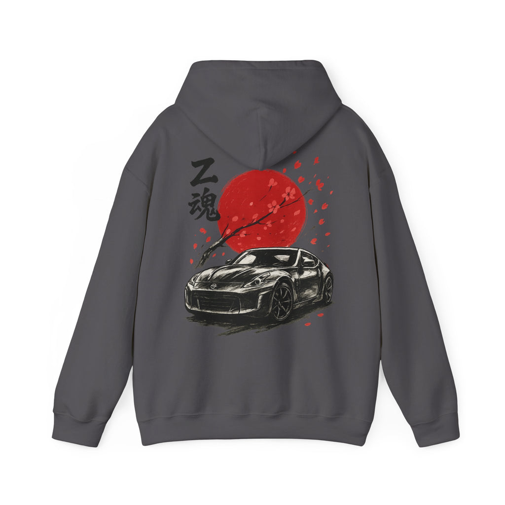 Japanese Cherry Blossom Hoodie with Car Design